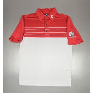 Footjoy Polo Golf Shirt Mens Large. Red 2018 Ryder‎ Cup Le Golf National France.